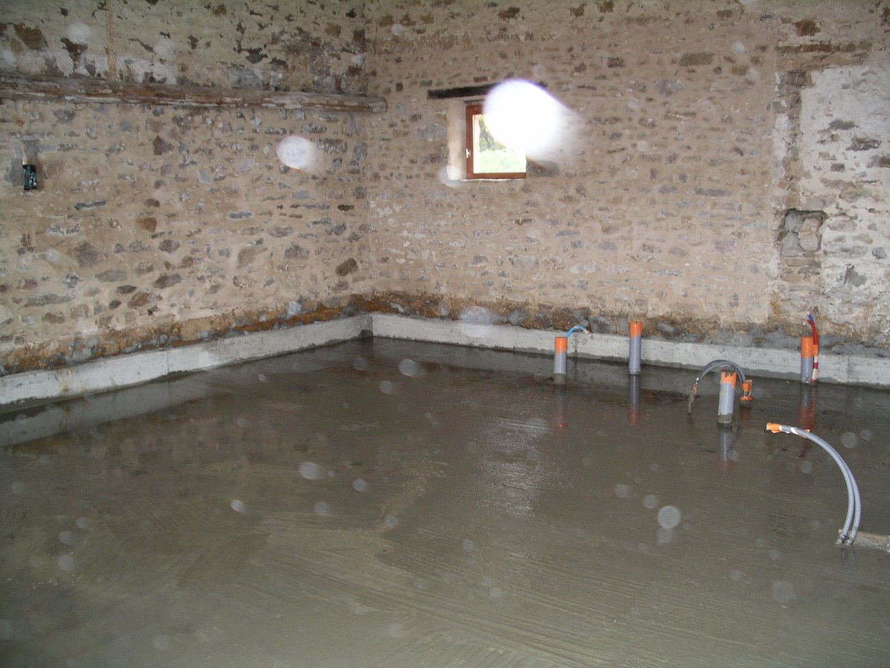 Swimming pool under construction at the property